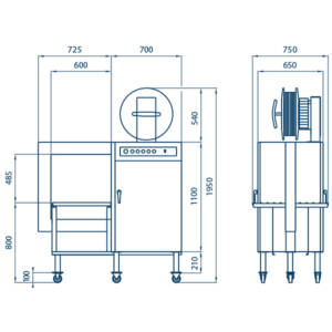 Flejadora SPK 2000 - dimensiones.