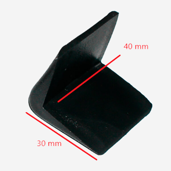Cantonera de plástico para escuadra del fleje