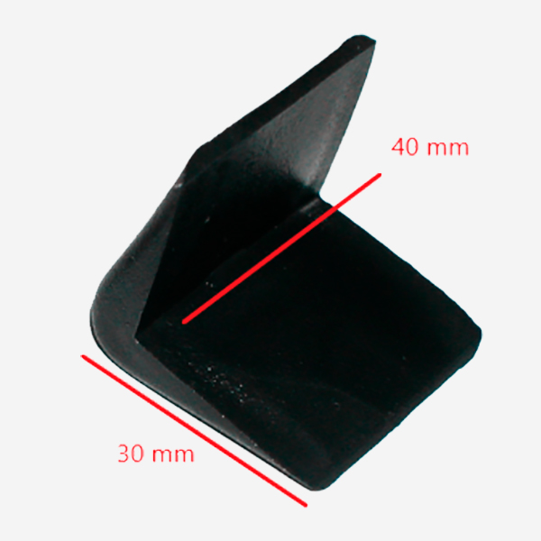Cantonera de plástico para escuadra del fleje