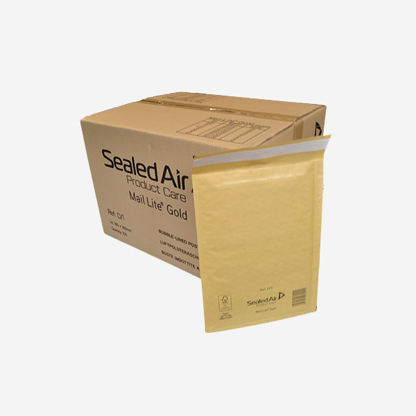 Caja y sobre acolchado