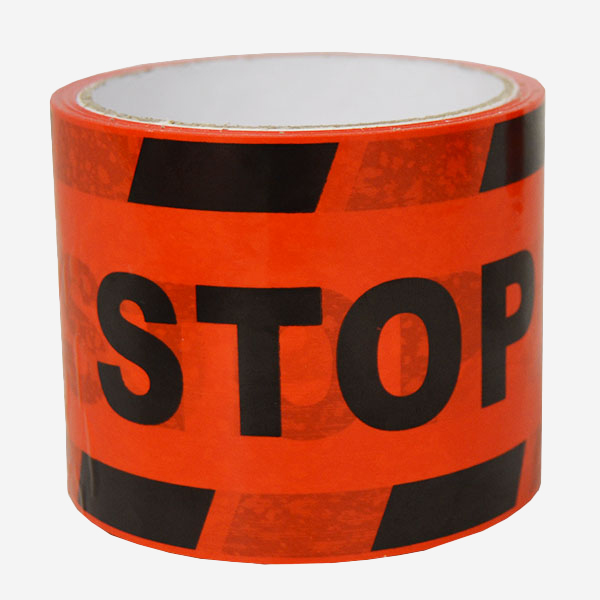 Cinta para marcar suelo roja "STOP"