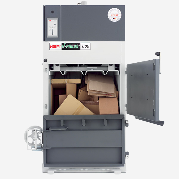 Compactadora V-Press 605 abierta