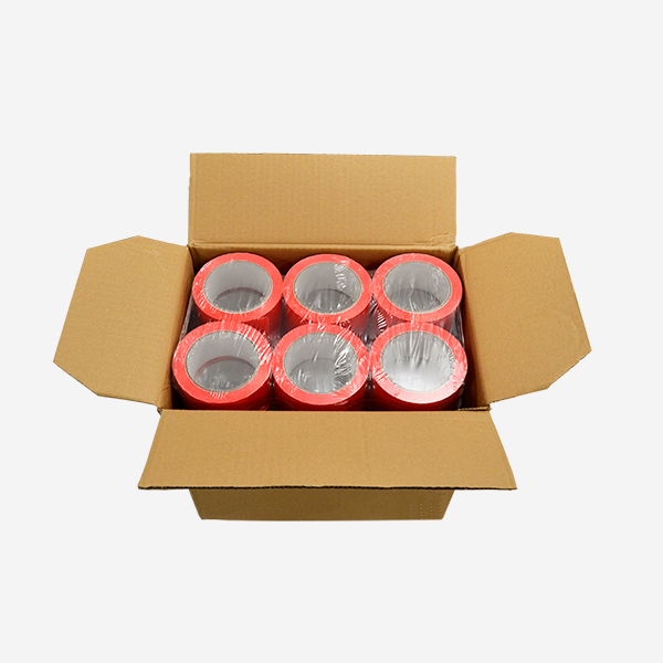 Caja Cinta adhesiva PVC 50x66 color rojo