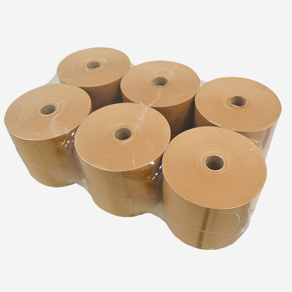 Pack Cinta de papel kraft engomado marrón liso 60 mm x 200 m 60 gr.