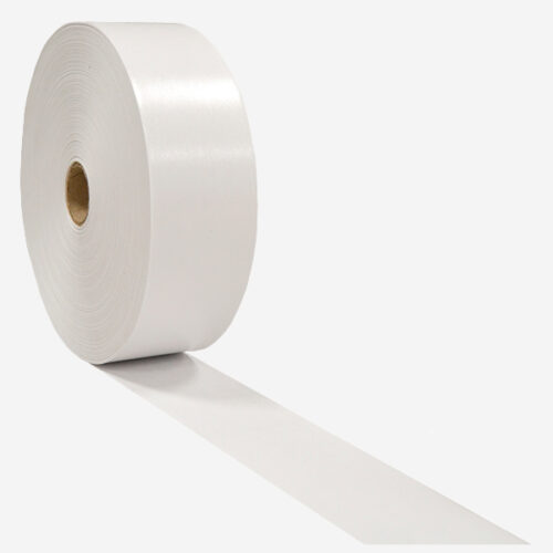 Cinta de papel engomado blanco liso 48 mm x 200m 70 gr.