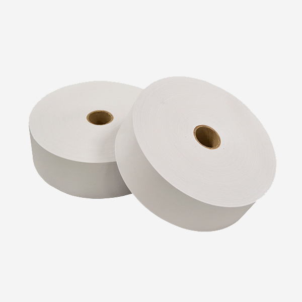 Rollos Cinta de papel engomado blanco liso 48 mm x 200m 70 gr.