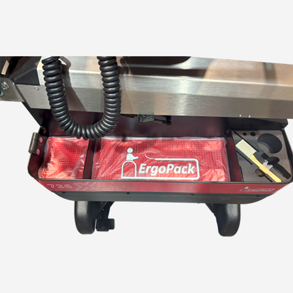 Flejadora semiautomática de palets con lanza Ergopack X-pert caja
