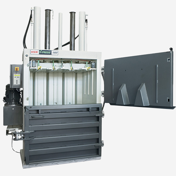 Compactadora V-Press 860 Eco puerta superior abierta