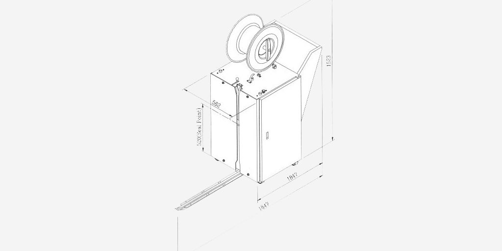 Medidas Flejadora vertical semiautomática