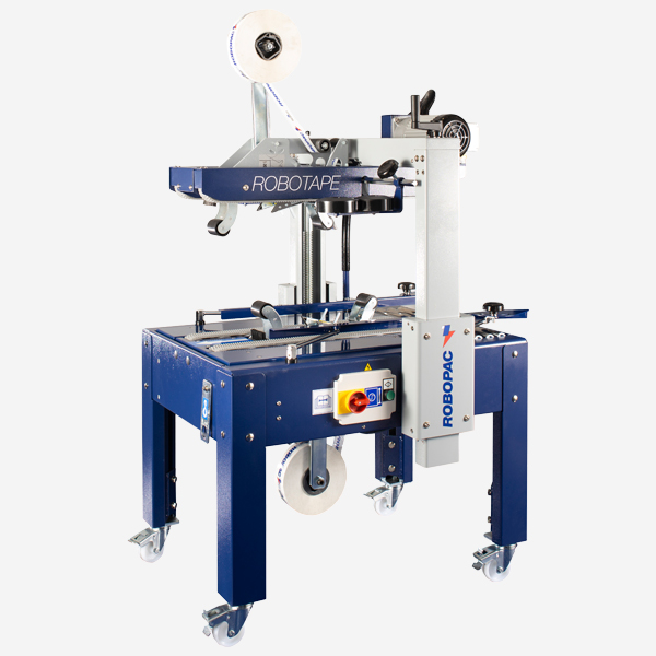 Precintadora semiautomática con cinta adhesiva Robotape TBDE