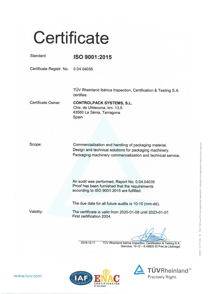 ISO certificate English 