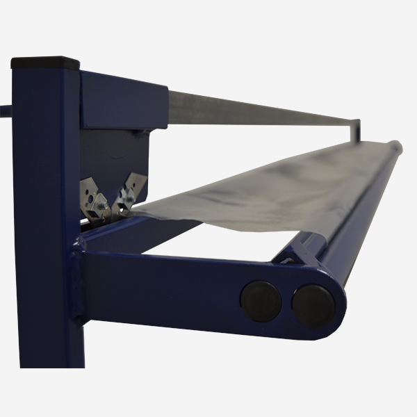Portarollos para cortar láminas cubrepalets de 150 cm cortador