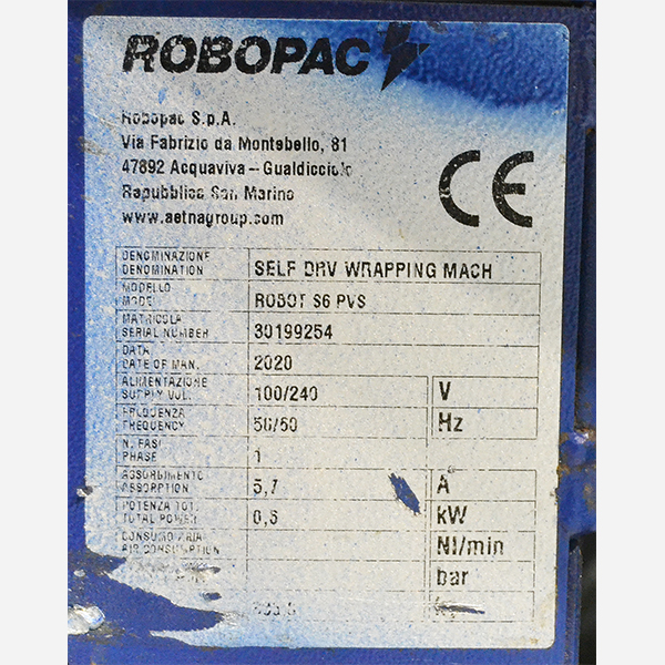 Robot S6 PVS matricula
