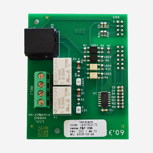 Placa de control de relés y de la pantalla