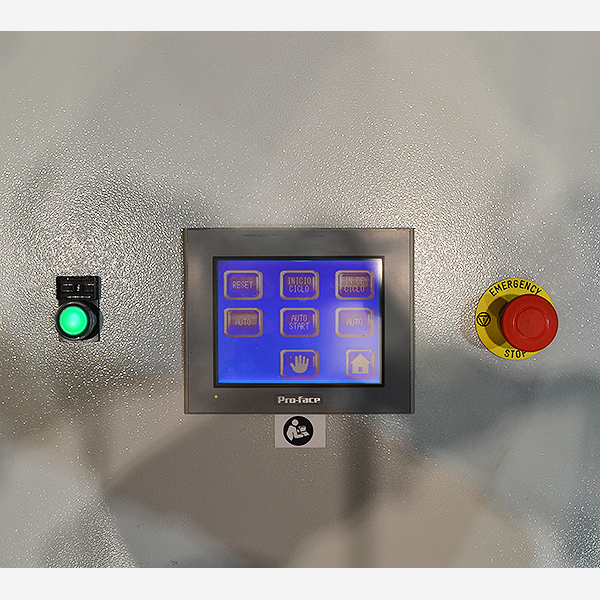 Flejadora vertical lateral automática panel de control