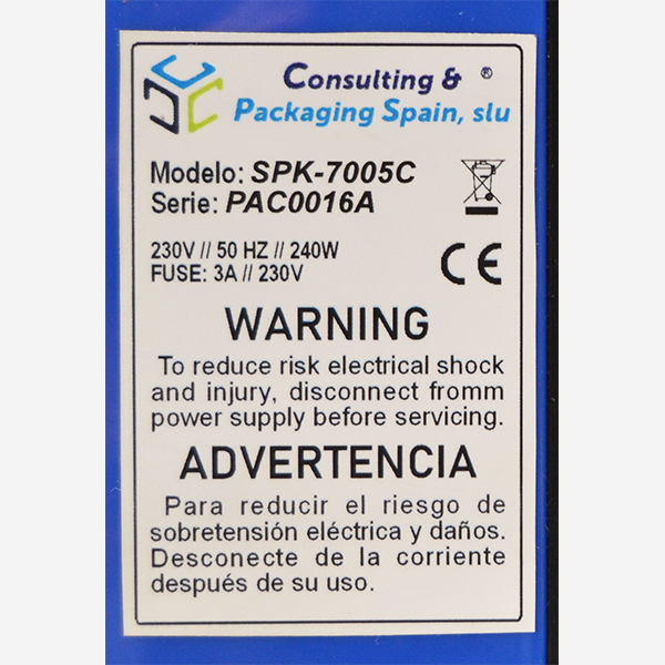 Máquina de relleno SPK 7005 matricula