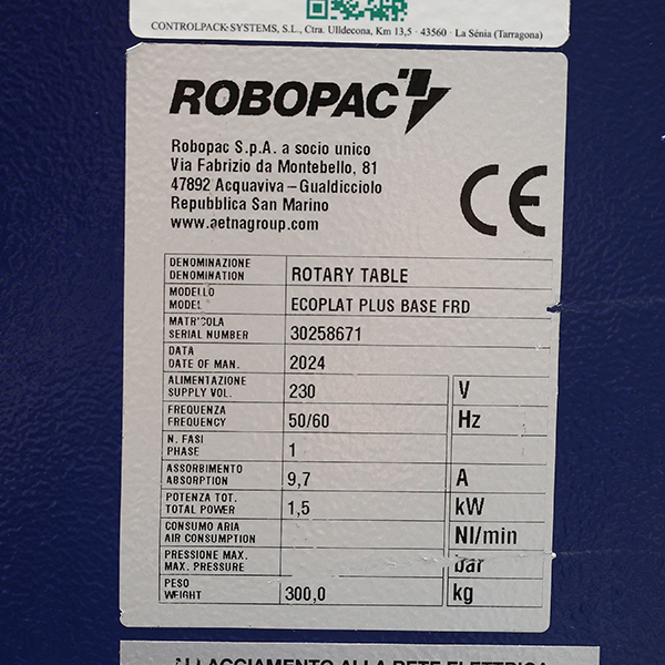 Ecoplat Plus FRD con báscula 6C STD H2200 D1.650 matricula