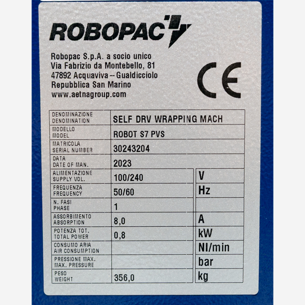 Robot S7 PVS con mástil de 2.200 mm + SPK Connect matricula