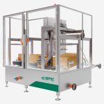 Formadora de cajas de alta producción con hotmelt o cinta adhesiva