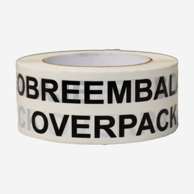 Cinta adhesiva impresa "SOBREEMBALAJE OVERPACK" individual