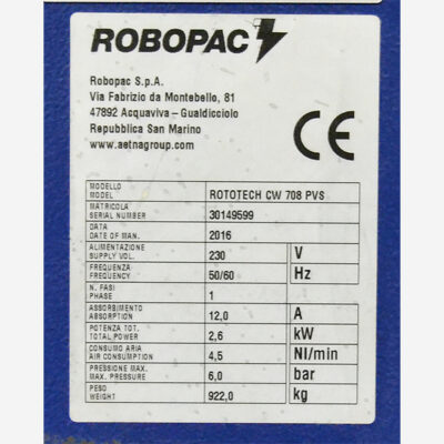 Envolvedora de brazo Rototech C708 CW PVS 2.0 matricula