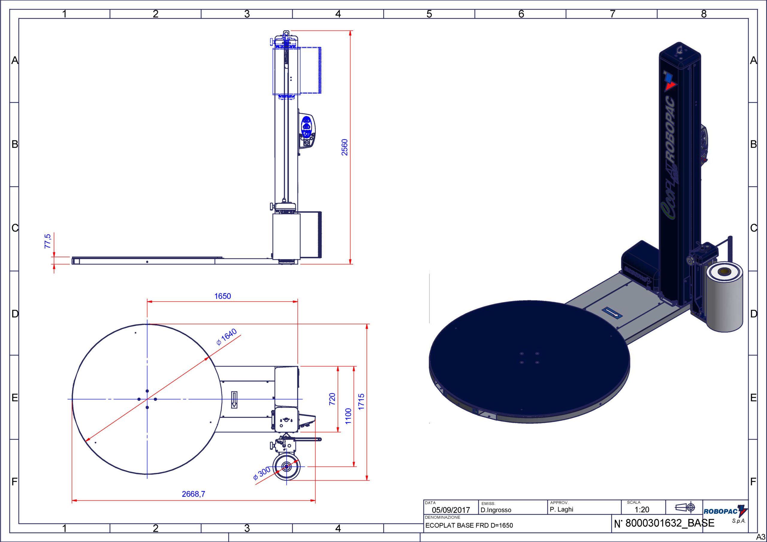 Ecoplat Base plateforme 1650
