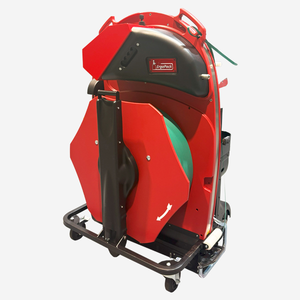 Flejadora semiautomática de palets con lanza Ergopack E-conomy parte trasera