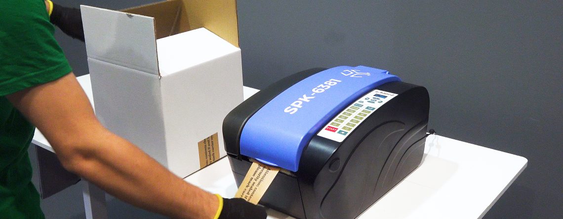Nuevo dispensador automático de papel engomado SPK 6381