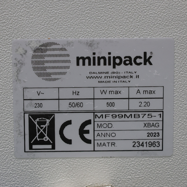 Embolsadora vertical SPK X-BAG matrícula